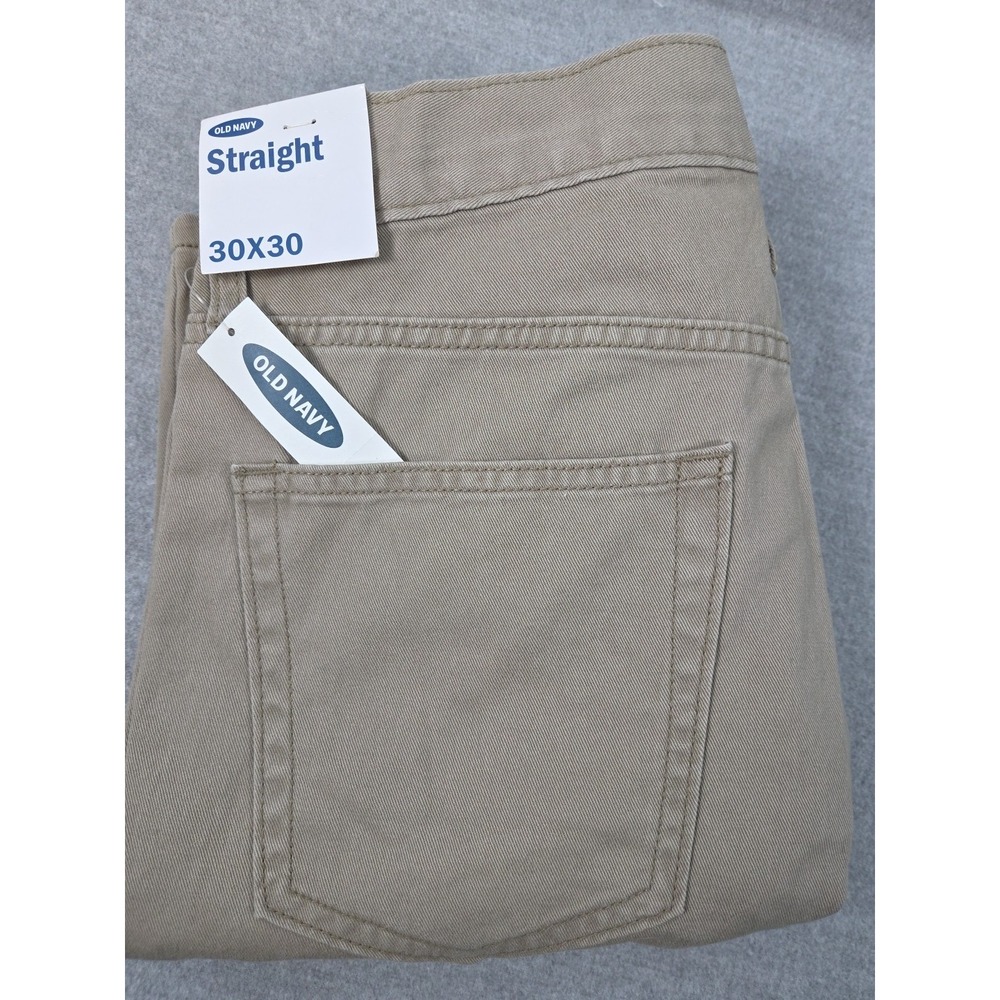 Old Navy Chino Pants Mens 30x30 Straight Leg Khaki Y2K Retro Preppy NEW